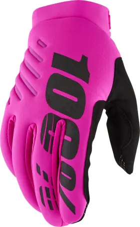 10005-00006 100% Brisker Womens Gloves Neon Pink/black Sm