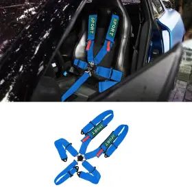 Jjb08b Aaiwa Universal Blue 5 Point Camlock Quick Release Racing Seat Belt Harness Atv Utv