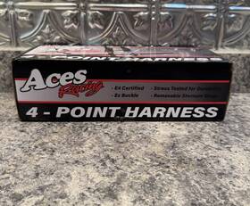 Aces Racing 123123 New Red/black E4 Certified 4 Point Safety Harness-utv Off Road Rzr