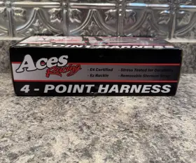 123123 Aces Racing New Red/black E4 Certified 4 Point Safety Harness-utv Off Road Rzr