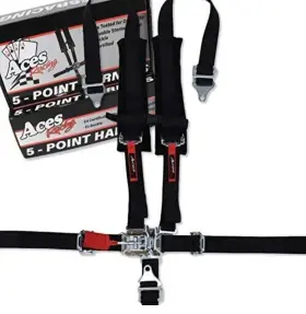 Aces Racing 665752581537 5 Point Harness With 2 Inch Padding Black New Open Box