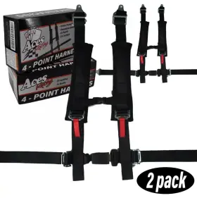 X001xx4jul Aces Racing 4 Point Harness With 2 Inch Padding Set Of Black