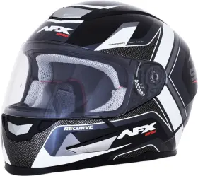 0101-11116 Afx Fx-99 Black White Recurve Helmet Size Small