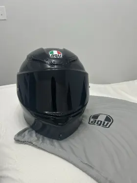 23366523 Agv K6 Full Face Helmet Black Size Ml Pre-owned Tinted Visor Original Box