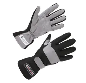 911011 Allstar Performance Single Layer Racing/driving Gloves Sfi 3.3/1 Black And Gray - Choose Size