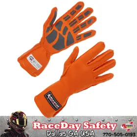 91604x Allstar Performance Driving Gloves Outseam Sfi 3.3/5 Double Layer Nomex Orange