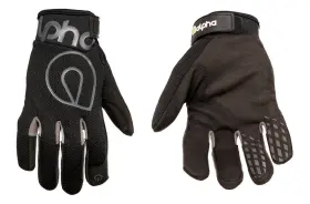 Ag02-01-xxl Alpha Gloves Ag02 01 Xxl Standard Mechanic Black Xx Large