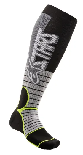 4701520-905-s Alpinestars 059175129810 Mx Pro Socks Cool Grey/yellow Small