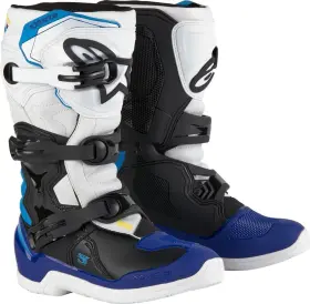 2014024-2179-3 Alpinestars Tech 3s Youth Boots White/black/enamel/blue