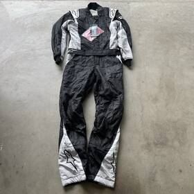 Alpinestars 3352822-1950-46 Track Suit Atom Sfi5 Silver/black Size 46