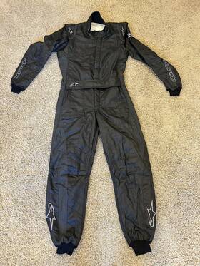 Alpinestars 335419 Gp Tech 2 Nomex Racing Suit Size 52 Black Sfi Fia 3 Layer New