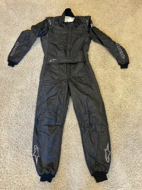 335419 Alpinestars Gp Tech 2 Nomex Racing Suit Size 52 Black Sfi Fia 3 Layer New