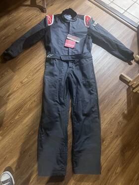 Alpinestars 335592150143 Knoxville V2 Auto Racing Suit Size 48 Grey/red Sfi New