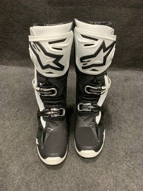 Alpinestars 3410-2451 2010020-12 Tech 10 Motorcycle Boots Size Us 8 Black/white