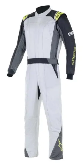 3352822-1950-64 Alpinestars Usa - Suit Atom Silver Flu/yel Xx-large