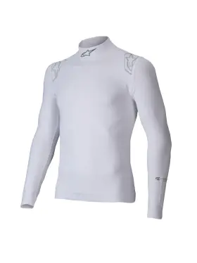 4750325-20-m Alpinestars Usa 4750325-20-m/l Underwear Top Zx Evo V3 White Med/lrg Long Slve