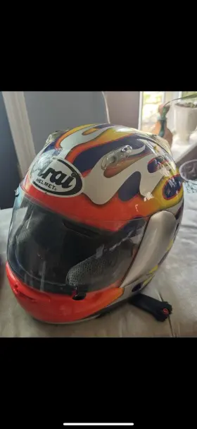 960320 Arai Aria Racing Helmet Db Customs Brucker Flame Xl