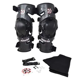 Ast-cc-m-p-1.2-pro Asterisk Carbon Cell Pro Knee Braces Pair For Motocross And Off-road Riders-m