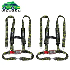 Bartoo Bag0036-cam-2pcs Pair Of 2 Inch 4 Point Harness Racing Safety Seat Belts Shoulder Strap Atv Utv