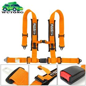 Bartoo Bag009120251114-go 4 Point Racing Harness Seat Belt Black - 2 Inch Padding Orange For Canam X3 Yxz Utv