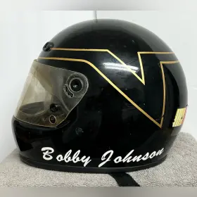 44r432 Bell Vintage Rare Helmet 80s Car Racing Size Medium Nascar Bobby Johnson Indy