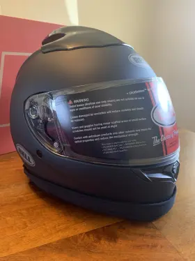 7095759 Bell Qualifier Forced Air Helmet Large Matte Black Wired For Radio