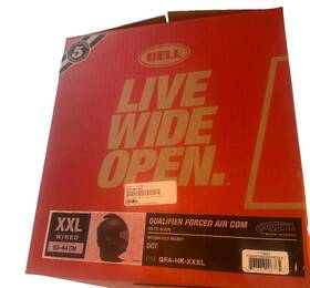 Bell 768686296765 Qualifier Forced Air Com Motorcycle Helmet Matte Black Xxl 63-64cm Dot Box