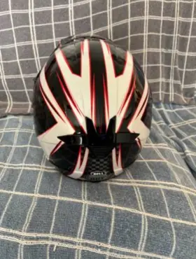 1420a24 Bell Helmets Sx-1 Medium Helmet 57-58 Cm Red Black And White