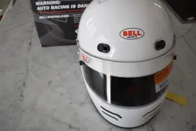 23510104 Bell Racing Sport White Hans 58-59 Full-face Helmet