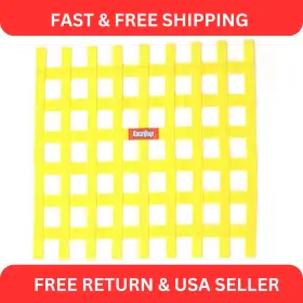 721035 Best Parts21 Racequip Ribbon Style Race Car Window Net Yellow 18 H X 24 W