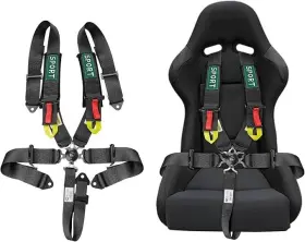 B0bg6zpryq Bestzheyu 5-point Racing Harness Sfi 1pc Black Belts - New Free Ship