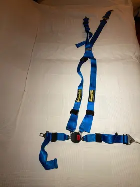 18191-e90 Bmw Schroth 4-point Harness Quick Fit Pro Blue Certified For E90