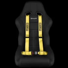 Brh-ylp4 Braum Racing 4 Point 2 Inch Strap Single Harness - Yellow New Brh-ylp4 Braum Racing 4 Point 2 Inch Strap Single Harness - Yellow New