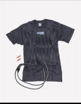 15763 Cool Shirt Systems Cooling Black Large Regular Fit Hanes Beefy-t