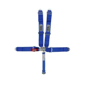 11003 Crow Bolt-in 5-point Racing Harness Pull Down Blue