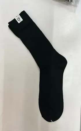 29116b Crow Sfi 3.3 Black Auto Race Socks Nomex Fire Resistant Medium