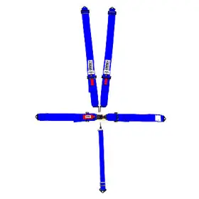 11003b Crow Safety Gear 5-pt Harness Small Latch Blu Bolt In Blk Hardware