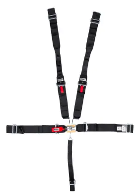 11014db Crow Safety 5-pt Harness Small Latch Black Hans Wrap Around Pul