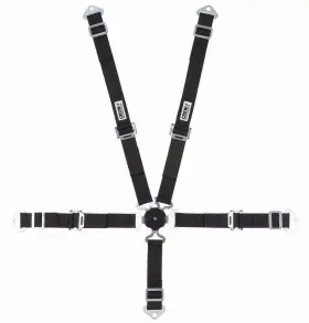 11174a Crow Safety 5-pt Harness 2in Cam Lock Black Pull Up