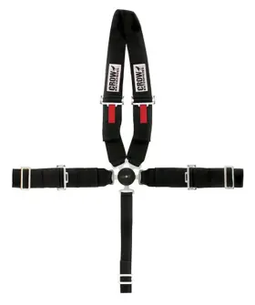 11114d Crow Safety Gear - Cam Lock 5 Point Wrap Around Pull Up Adj Black