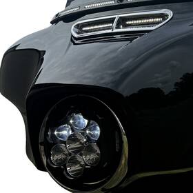 Custom Dynamics Sd2-bw-w Led Headlight - Shark Demon Fits Harley-davidson