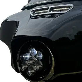 Sd2-bw-w Custom Dynamics Led Headlight - Shark Demon Fits Harley-davidson