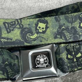Death Toll Racing Rdf-67 Green Skull Lap Seat Belt Universal Hot Rod Harness