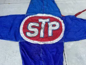 5240 Deist Safety Rare Vintage Stp Drag Parachute 12ft Used Gas Oil Blue Red White