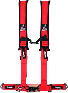521272 Dragonfire Racing Harness- H-style- 4-point- 2in Buckle- Red