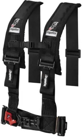 52-1354 Dragonfire Racing 521354 4/pt H-style Hrns With Strnm Blk Black 4-point