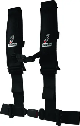 522046 Dragonfire Racing 4 Point Utv Harness - 3 Inch Ez Adjust Black