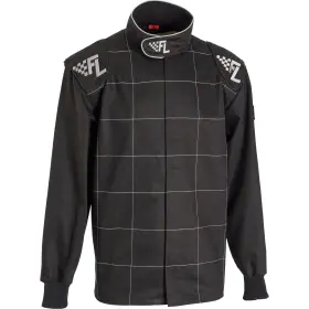 2111-blk-xxxl Finish Line Single-layer Sfi-1 Racing Suit Jacket Black Xxxl