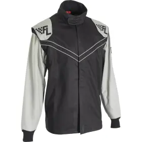 2141-gry-l Finish Line Double-layer Sfi-5 Racing Suit Jacket Grey Large