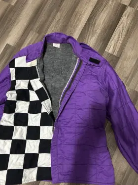 3-2a5 Finish Line Sfi Purple And Checkered Racing 2xl Jacket Pants Used